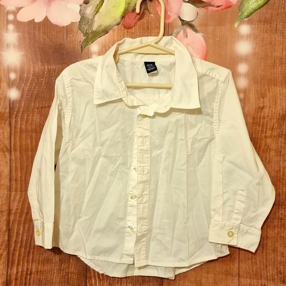 GAP TODDLER WHITE BUTTON DOWN SHIRT SIZE 3